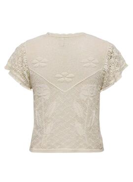 Top Only Estralla beige para mujer