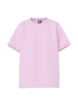 Camiseta Pieces Alfi Positive rosa para mujer
