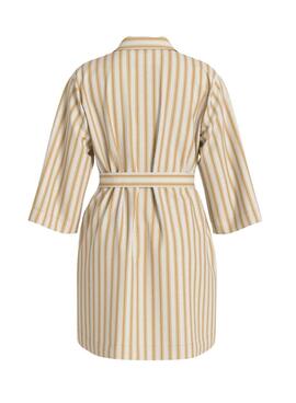 Vestido Vila Prisilla rayas amarillo para mujer