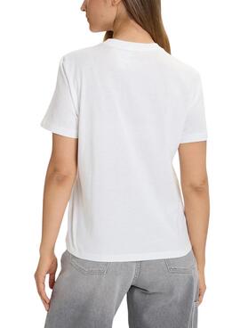 Camiseta Calvin Klein Jeans Classic Boxed Monogram blanco para mujer