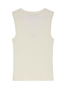 Camiseta Tommy Jeans Slim Script blanco para mujer