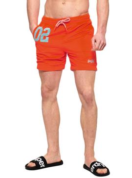 Bañador Superdry Water Polo Naranja Hombre