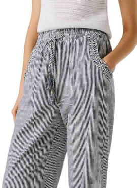 Pantalón Pepe Jeans Claribel rayas azul para mujer