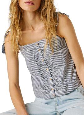 Top Pepe Jeans Agny azul para mujer