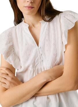 Blusa Pepe Jeans Daki blanco para mujer