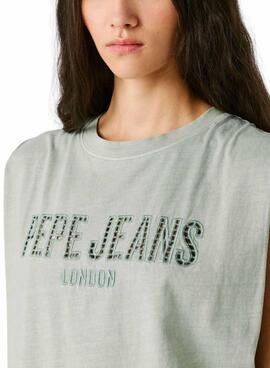 Camiseta Pepe Jeans Mirari verde para mujer