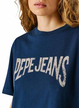 Camiseta Pepe Jeans Maca azul para mujer
