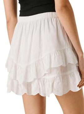 Falda pantalón Pepe Jeans Camila blanco para mujer