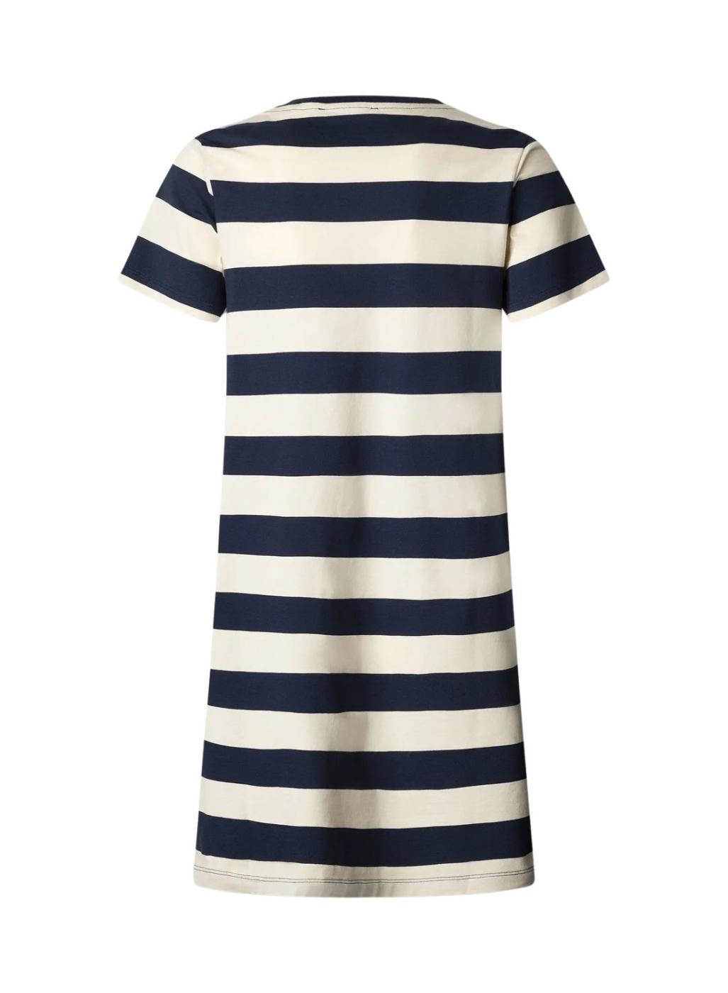 Vestido Pepe Jeans Loren azul y blanco para mujer
