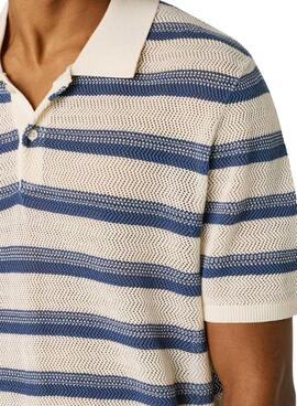 Polo Pepe Jeans Florian azul rayas para hombre