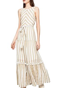 Vestido Pepe Jeans Blanca Beige Mujer