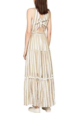 Vestido Pepe Jeans Blanca Beige Mujer