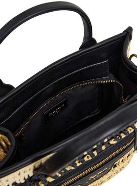 Bolso Pepe Jeans Zadie beige y negro para mujer