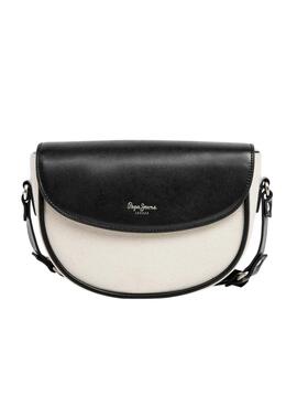 Bolso Pepe Jeans Crisha blanco y negro para mujer