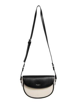 Bolso Pepe Jeans Crisha blanco y negro para mujer