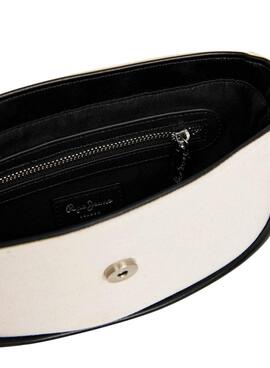 Bolso Pepe Jeans Crisha blanco y negro para mujer