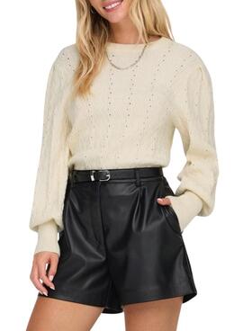 Jersey Only Katia estructurado beige para mujer