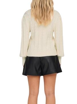 Jersey Only Katia estructurado beige para mujer