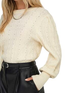 Jersey Only Katia estructurado beige para mujer