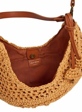 Bolso Pepe Jeans Ziggy Balm rafia para mujer
