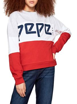 Sudadera Pepe Jeans Bibiana Rojo Mujer