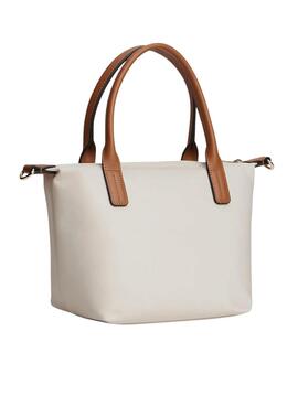 Bolso Tommy Hilfiger Popette mini blanco roto para mujer