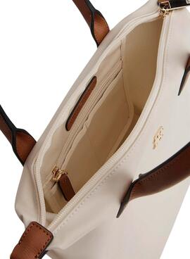 Bolso Tommy Hilfiger Popette mini blanco roto para mujer