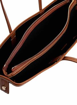 Bolso Tommy Hilfiger Monoplay Tote marrón para mujer