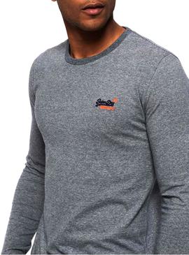 Camiseta Superdry Vintage Long Gris Hombre