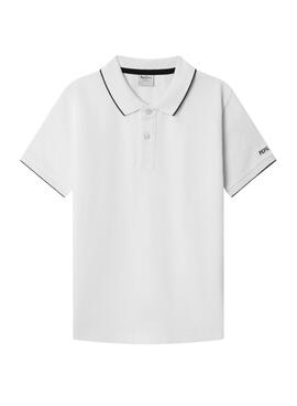 Polo Pepe Jeans Hayden básico blanco para niño