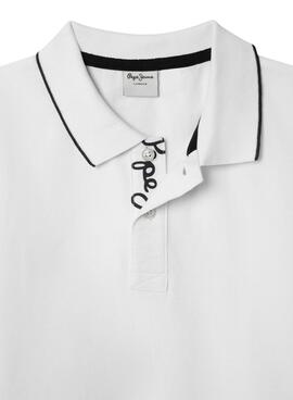 Polo Pepe Jeans Hayden básico blanco para niño