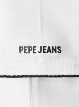 Polo Pepe Jeans Hayden básico blanco para niño
