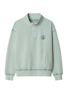 Sudadera Pepe Jeans Preston verde agua para niño