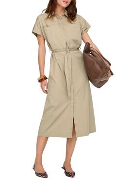 Vestido Only Tanny beige para mujer