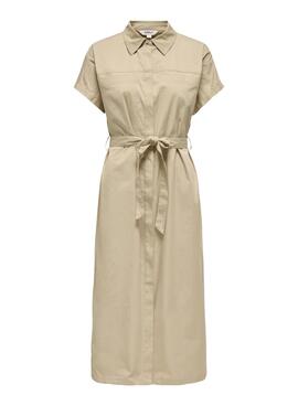 Vestido Only Tanny beige para mujer