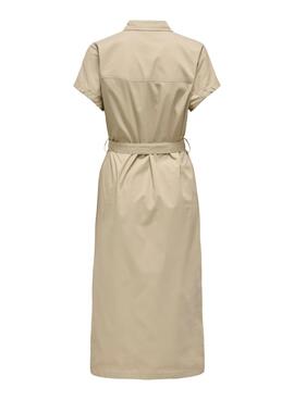 Vestido Only Tanny beige para mujer