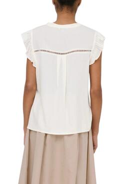 Blusa Only Rosella blanco para mujer