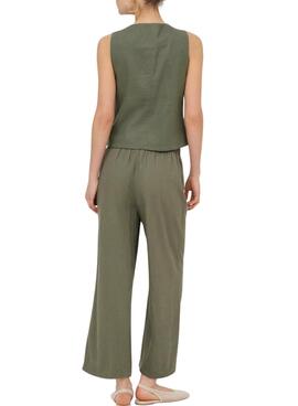 Chaleco Only Goa verde para mujer