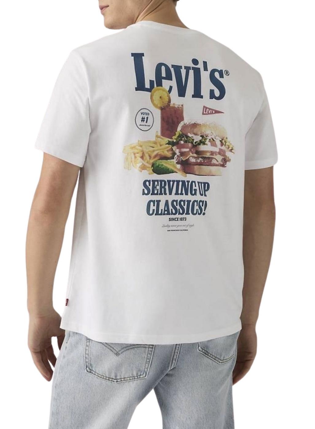 Camiseta Levis Serving Up Classics blanco para hombre