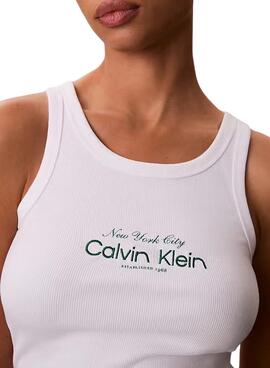 Camiseta Calvin Klein Jeans Contour blanco para mujer