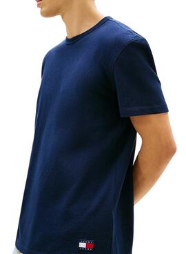 Camiseta Tommy Jeans Waffle azul para hombre