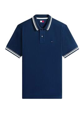 Polo Tommy Jeans Tipped marino para hombre
