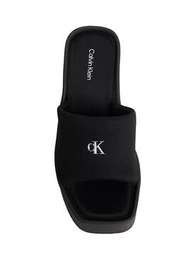 Sandalias de cuña Calvin Klein Jeans Wedge 70 negro para mujer
