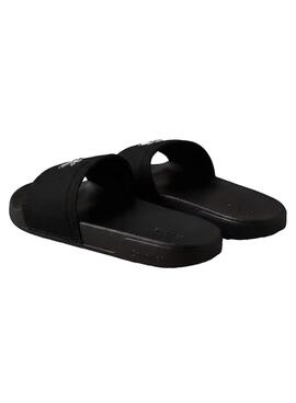 Sandalias Calvin Klein Jeans Slide Canvas negro para mujer