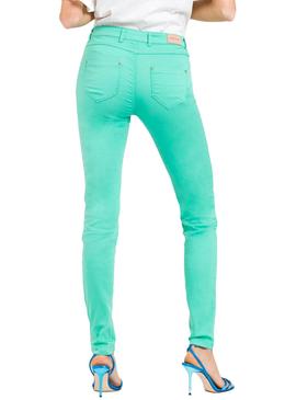 Pantalon Naf Naf Basico Verde Menta Mujer