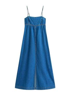 Vestido Tommy Jeans Chambray maxi para mujer