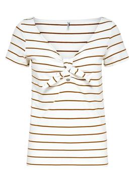 Camiseta Only Live Stripes Blanco Mujer