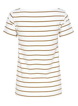 Camiseta Only Live Stripes Blanco Mujer