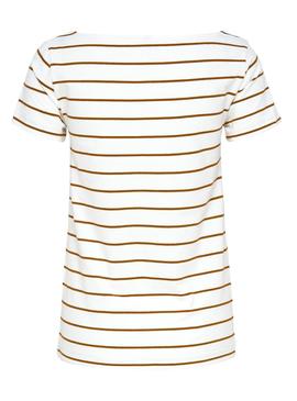 Camiseta Only Live Stripes Blanco Mujer