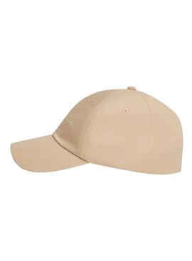 Gorra Tommy Jeans Linear Logo beige para hombre
